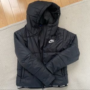 NIKE black puffer coat
